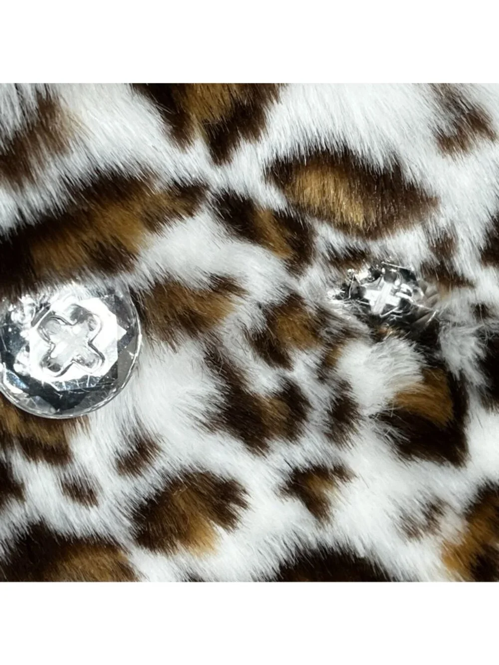 Gymboree Girls Leopard Faux Fur Coat XS 3 4 Animal Print Peplum Jacket